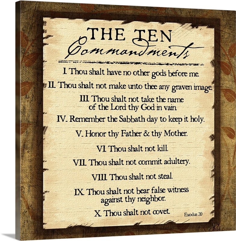 Ten Commandments | Great Big Canvas