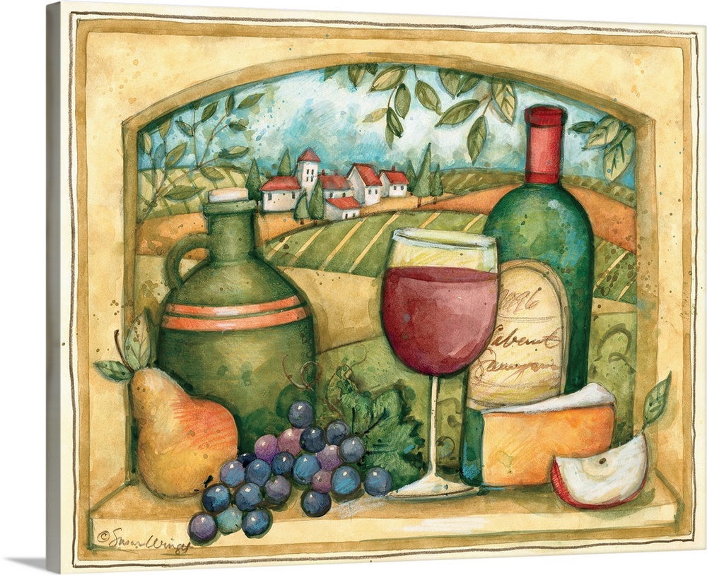 Tuscan-inspired food and wine scene works in any home décor