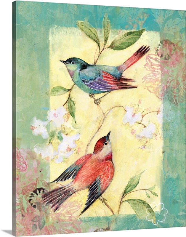 Two Birds on Branch | Great Big Canvas