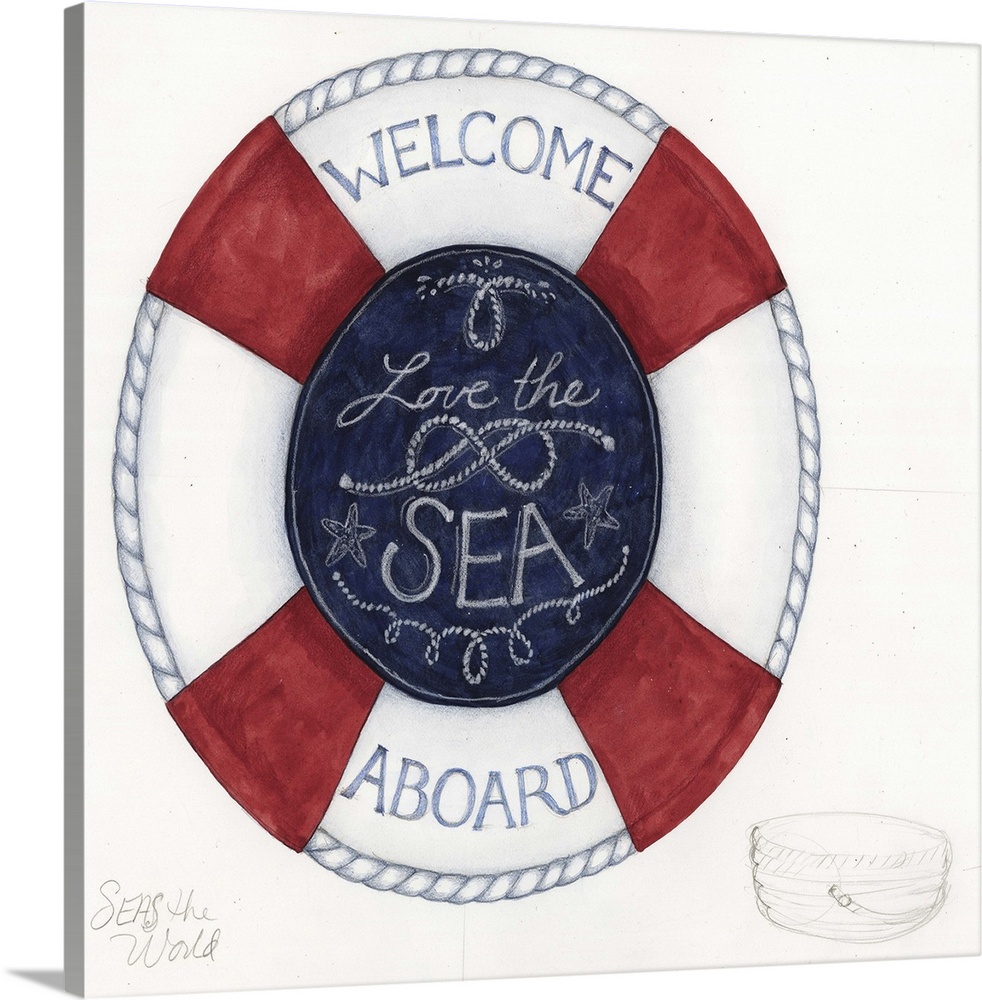 Welcome family and friends aboard with this nautical motif.