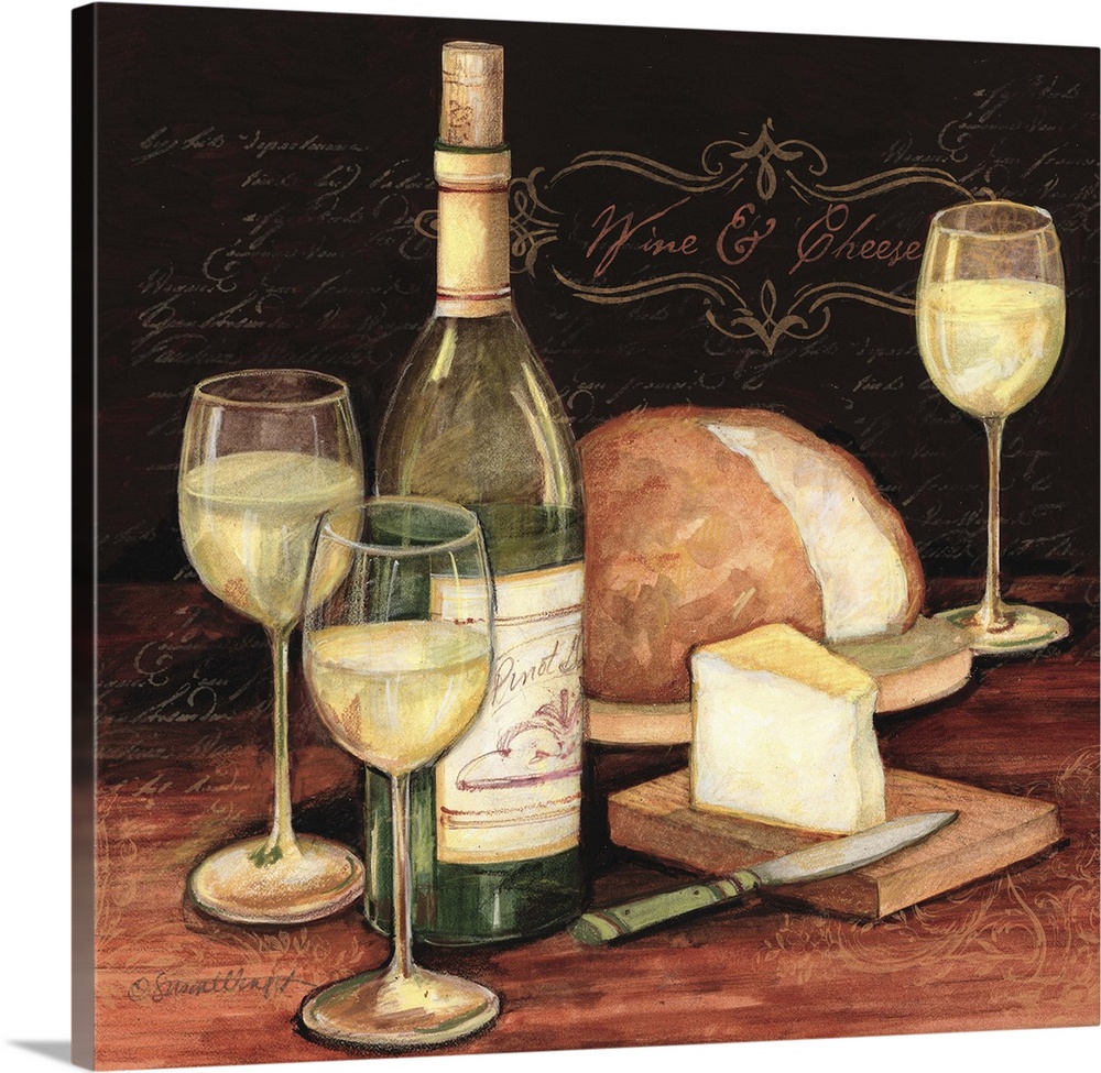 Classic wine vignette works in any room and home decor