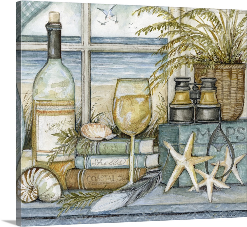A classic coastal still life adds a beautiful accent to any room.