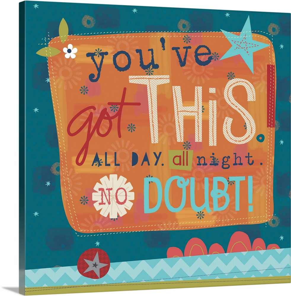 Funky artistic styling for unique twist on inspirational messages.