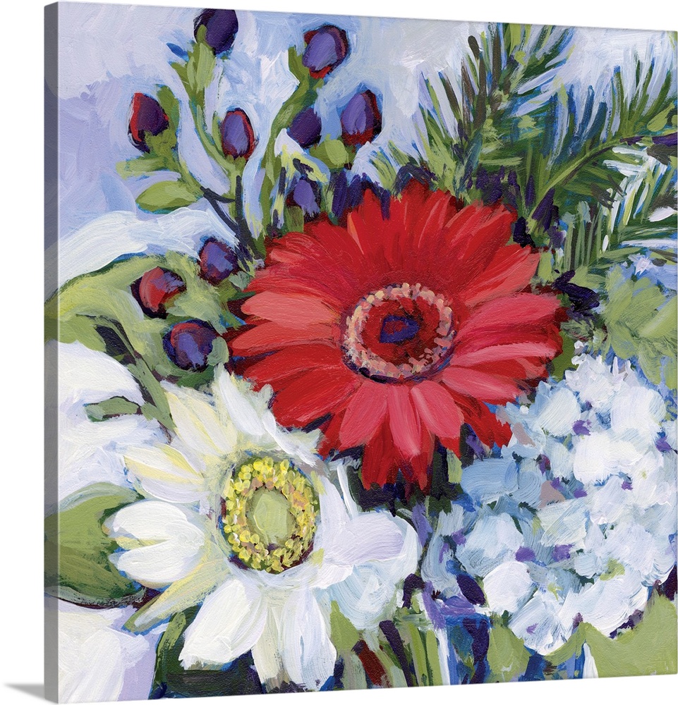 This striking floral bouquet adds a dramatic statement to any room.