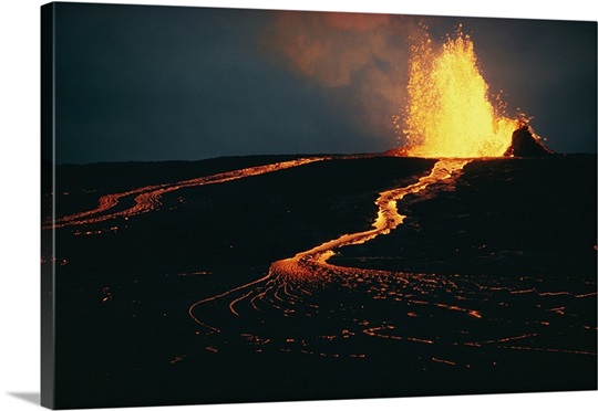 Mauna Ulu, Kilauea Crater, Mauna Loa Volcano Wall Art, Canvas Prints ...