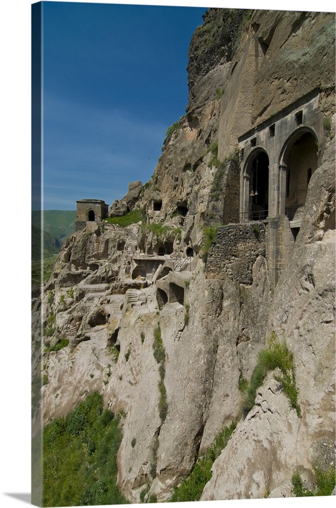 12th century hillside cave dwellings of Vardzia, Samtskhe-Javakheti, Georgia.