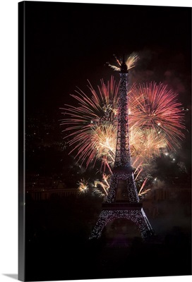 14th July  fireworks at the Eiffel Tower, Paris, France