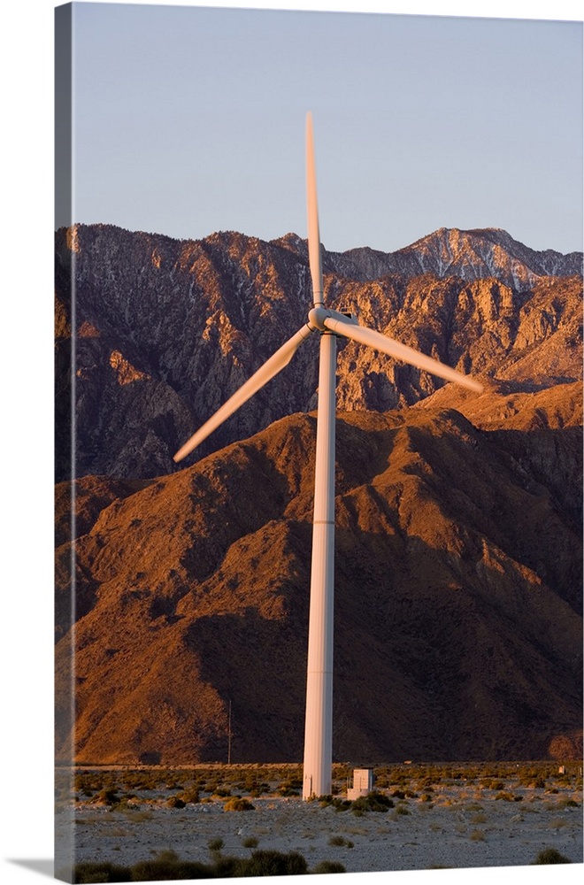 A wind farm in the San Gorgonio Mountain Pass in Palm Springs, California.