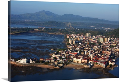Aerial view of Casco Viejo, the old colonial part of Panama City, Panama
