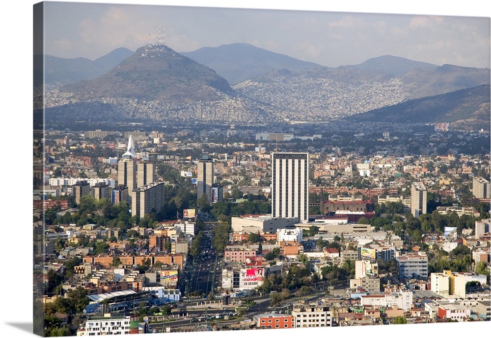 Aerial view of Mexico City, Mexico.