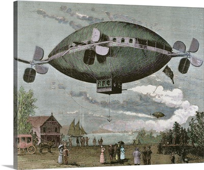 Aerostat, Engraving in 'The Illustration', 1887