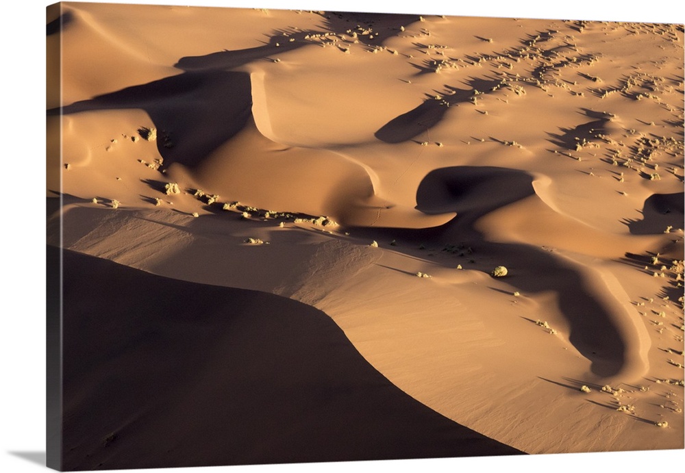 Africa, Namibia, Namib-Naukluft Park. Abstract aerial of sand dunes.