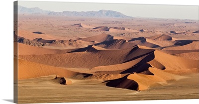 Africa, Namibia, Namib-Naukluft Park. Aerial of desert landscape.