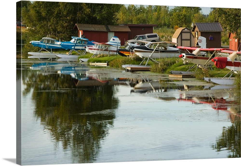 Alaska, Anchorage, Lake Hood Air Harbor World's Busiest Float plane