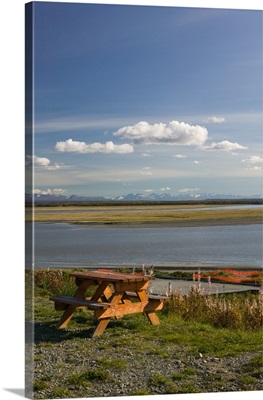 Alaska, Kenai Peninsula, Kenai, Bluff Overlooking the Mouth of the Kenai River