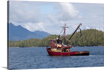 Alaska, Southeast near Ketchikan, seine boats salmon fishing