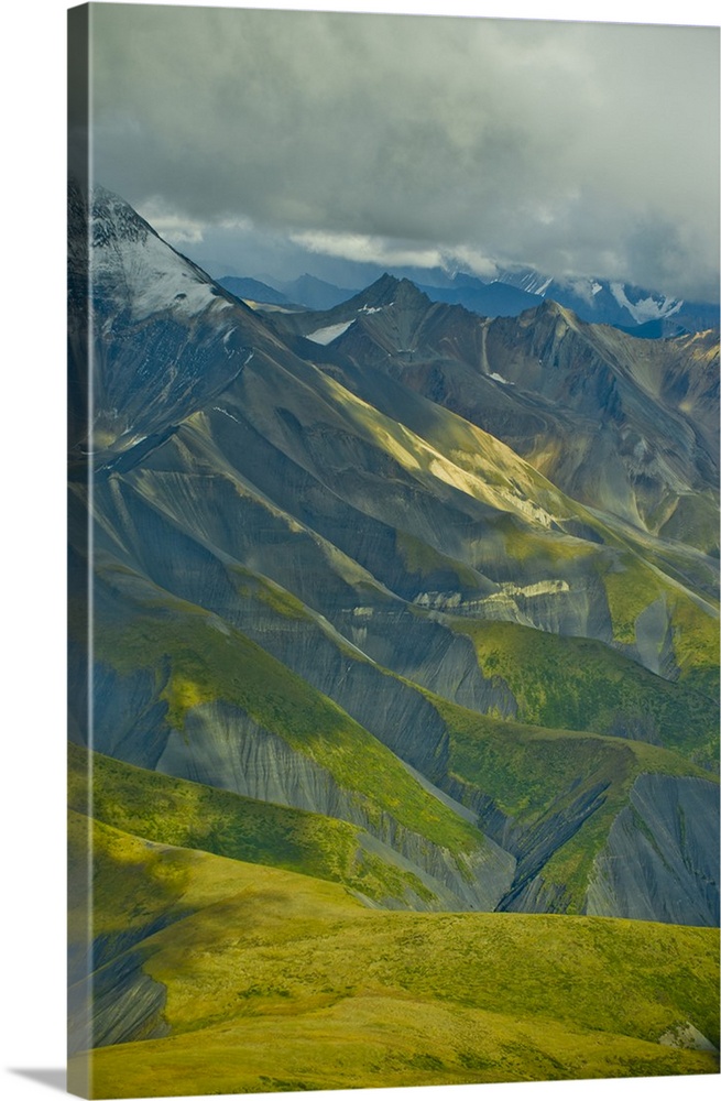 Pacific Northwest, Alaska, Wrangell-St. Elias National Park. Rugged contours of the Granite Range.