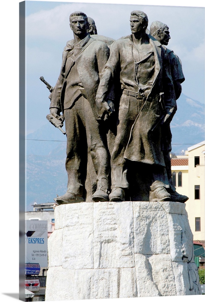 REPUBLIC OF ALBANIA. Shkodra (Scutari) 5 Heroes Monument.