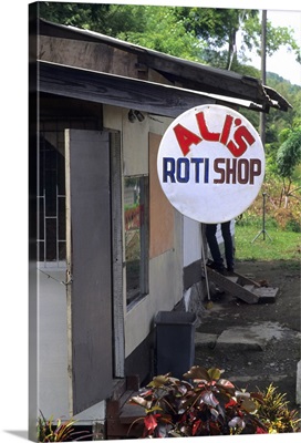 Ali's Roti Shop in the island of Tobago, Caribbean