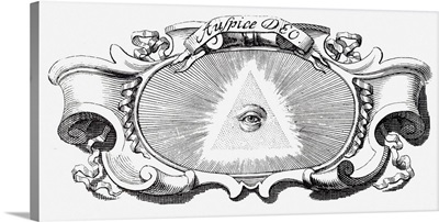 All Seeing Eye, 16h Century, Engraving From Book On Alchemy