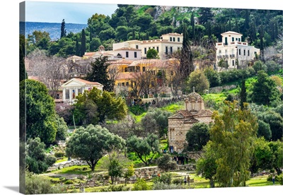 Ancient Agora Marketplace, Byzantine Church Of Holy Apostles Of Solaki,  Athens, Greece