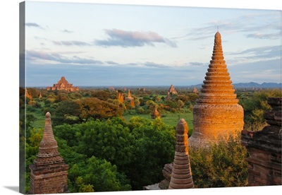 Ancient Temples And Pagodas At Sunset, Bagan, Mandalay Region, Myanmar