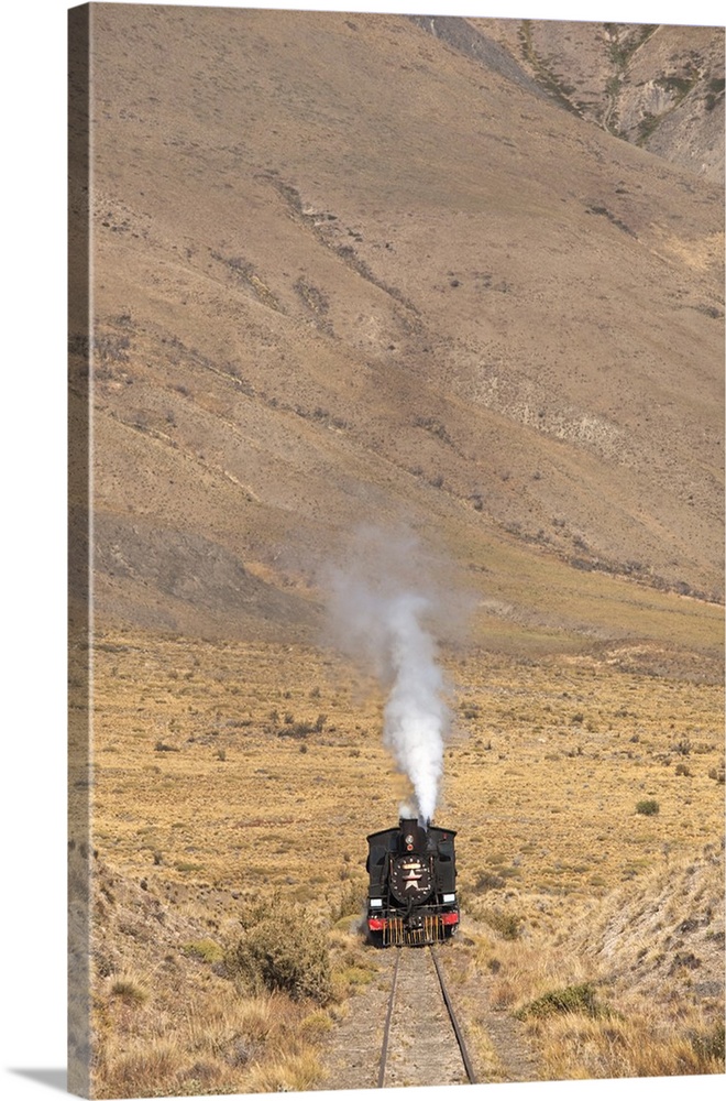 Argentina, Chubut Province, Esquel. La Trochita narrow gauge steam train, Old Patagonian Express.