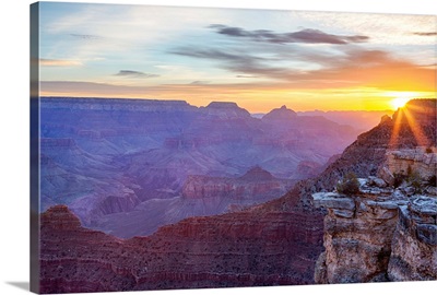 Arizona, Grand Canyon National Park, South Rim, Mather Point, Sunrise