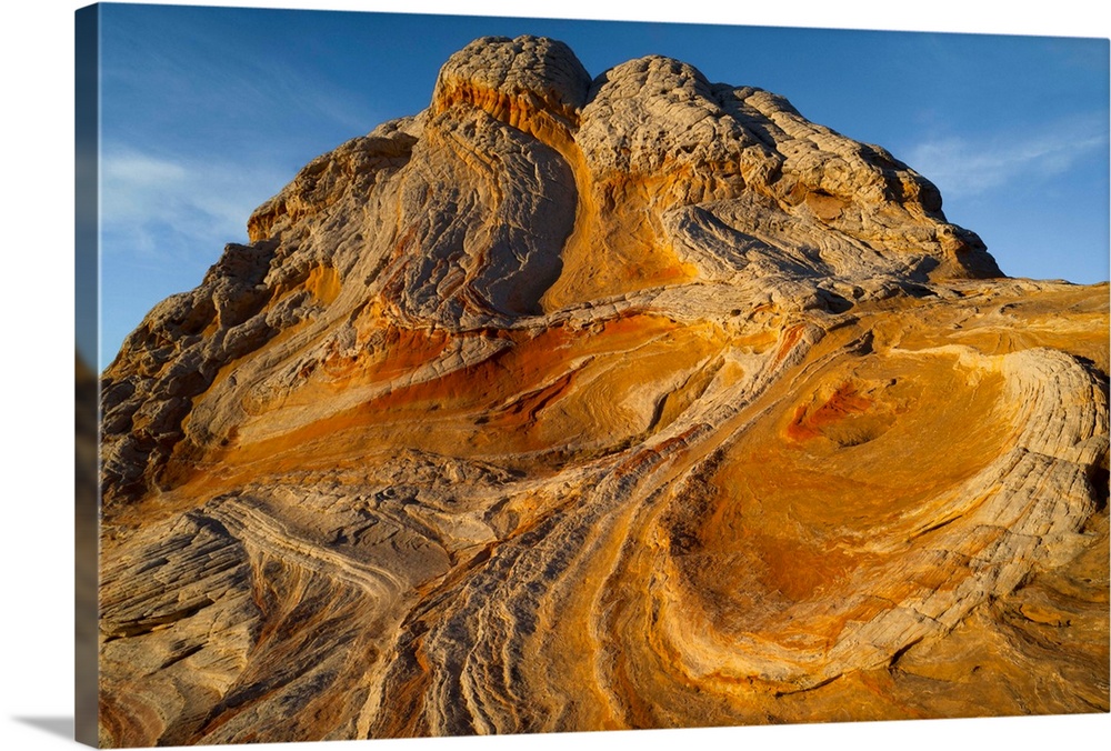 North America, USA, Arizona.  Sunset on a geological formation found at Vermillion Cliffs National Monument, Arizona