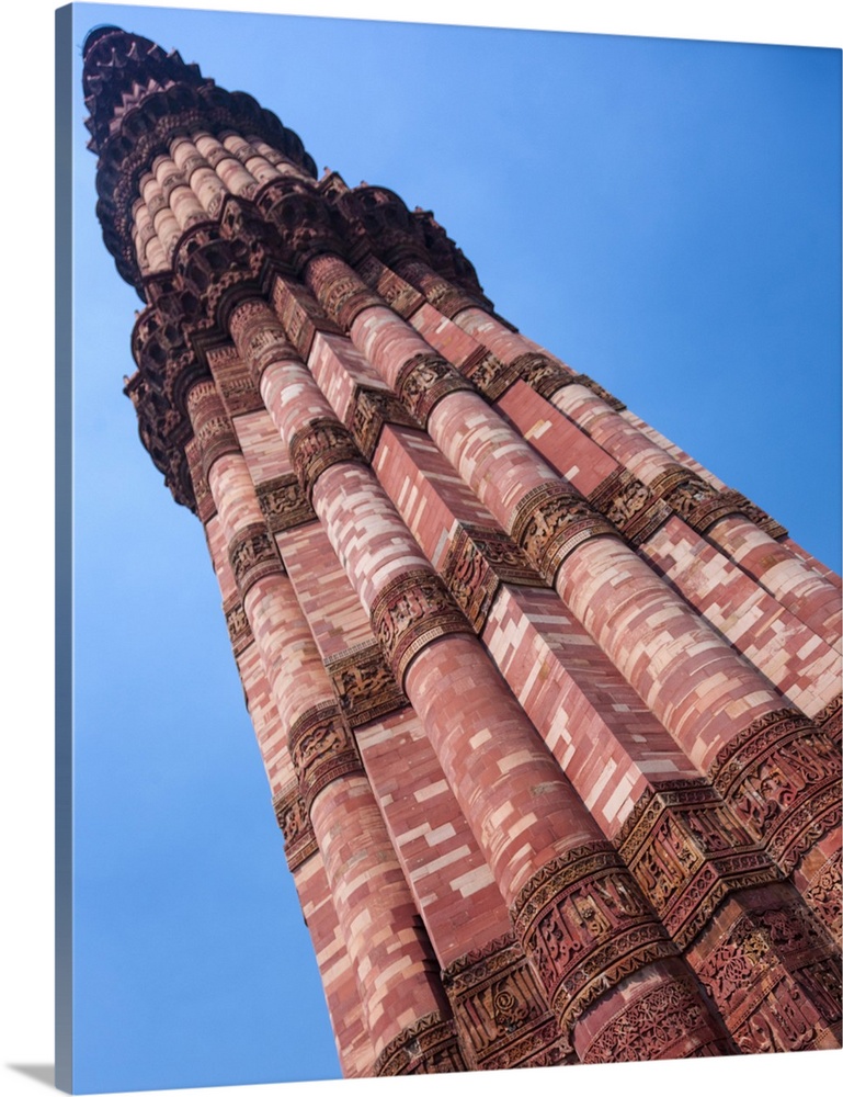 Asia. India, The Qtub Minar of the Alai-Darwaza complex in New Dehli.