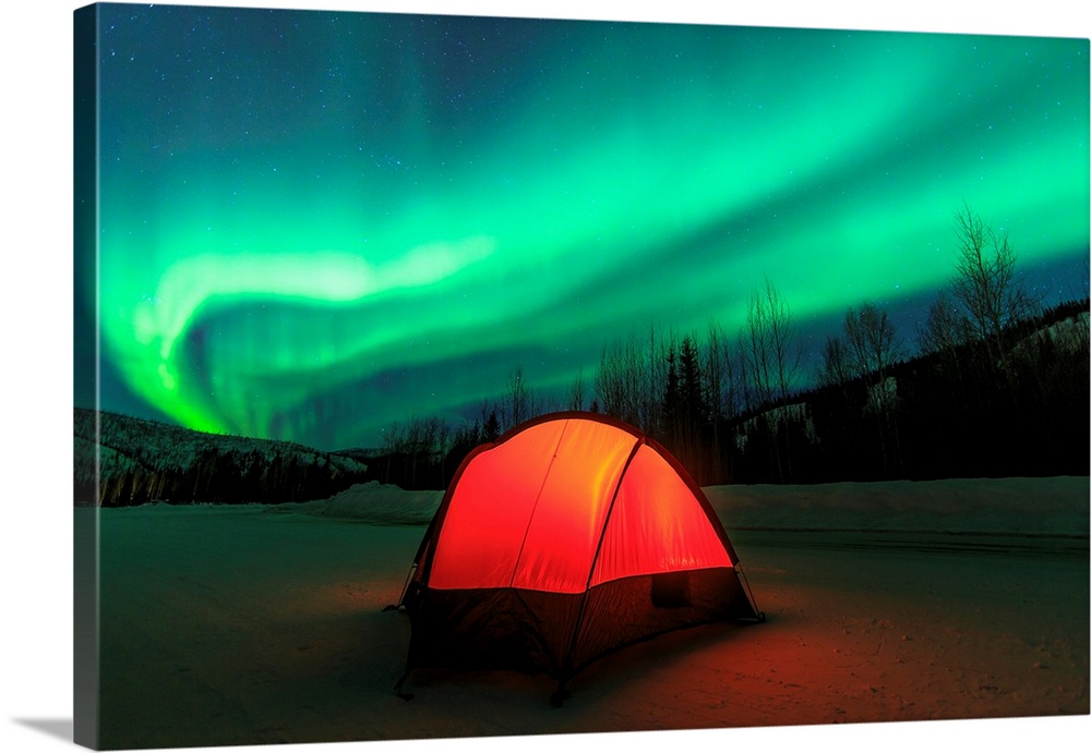 Aurora borealis, northern lights near Fairbanks, Alaska.