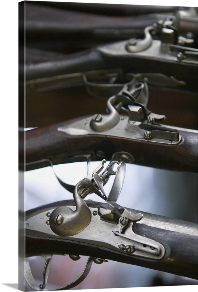 AUSTRIA-STYRIA (Stiermark)- GRAZ: .Landeszeughaus Museum/ Provincial Armory (b.1642).17th Century Flintlock Rifle Detail