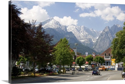 Austrian Alps and the alpine village of Garmisch, Germany