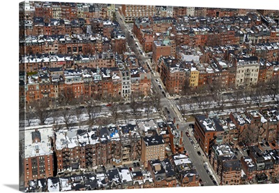Back Bay Neighborhood Aerial View, Boston, Massachusetts, USA