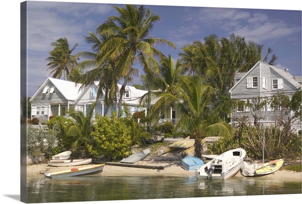 Bahamas, Abacos, Loyalist Cays, Elbow Cay, Hope Town, Town View Wall