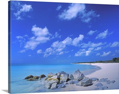 Bahamas. Caribbean beach and clouds