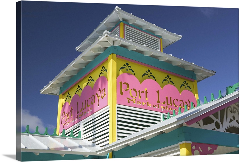 BAHAMAS-Grand Bahama Island-Lucaya:.Port Lucaya Marketplace Sign