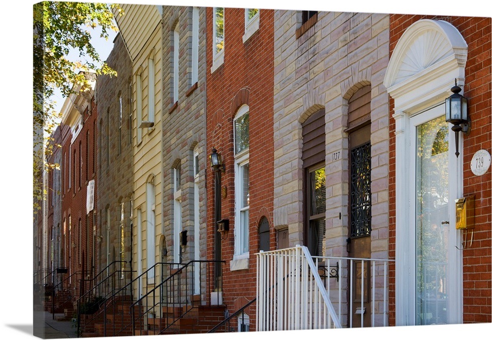 Baltimore, Maryland, Row houses. Fells Point neighborhood Wall Art