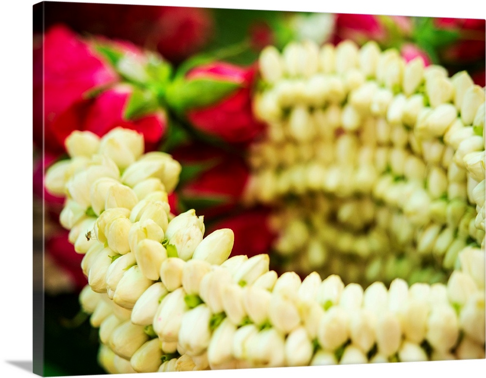 Bangkok Street Flower Market. Flowers ready for display at many places including Temples.