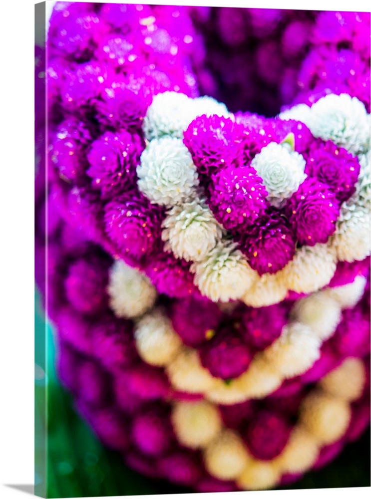 Bangkok Street Flower Market. Flowers ready for display at many places including Temples