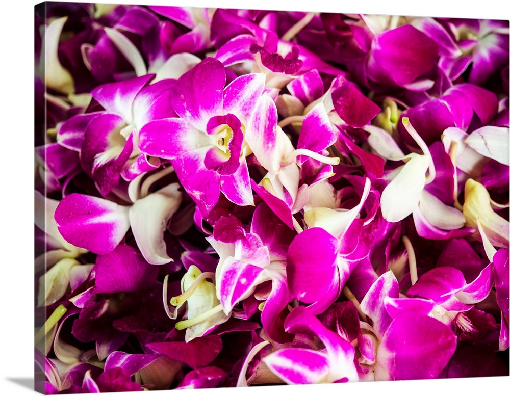 Bangkok Street Flower Market. Flowers ready for display at many places including Temples.