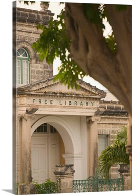 Barbados, Bridgetown, Detail of Public Library
