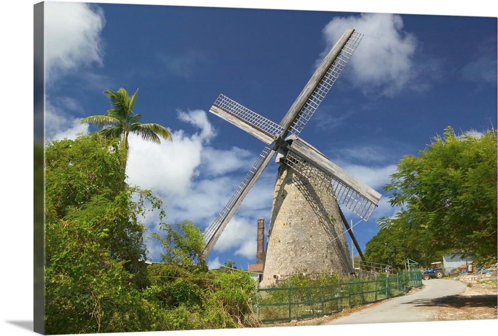 BARBADOS-North East Coast-Morgan Lewis:.Morgan Lewis Sugar Mill.Largest Intact Old Sugar Mill in Caribbean... Walter Bibik...