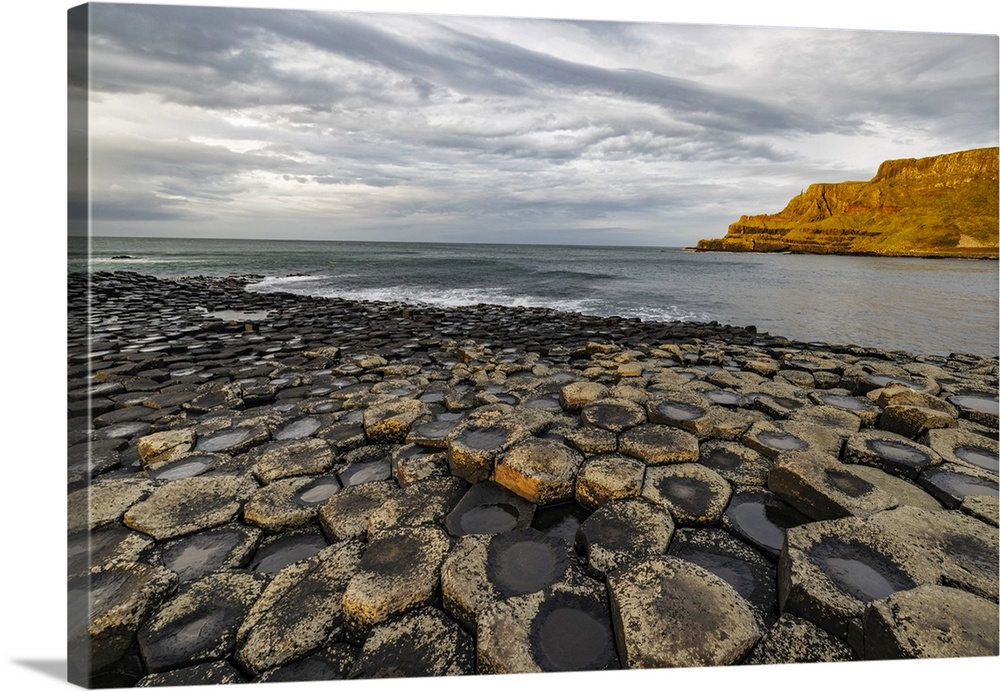 Basalt at the Giant's Causeway near in County Antrim, Northern Ireland.