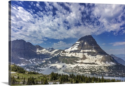 Bearhat Mountain And Hidden Lake In Glacier National Park, Montana, USA