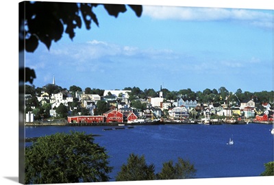 Beautiful scenic of village harbor at Lunenburg in Nova Scotia, Canada