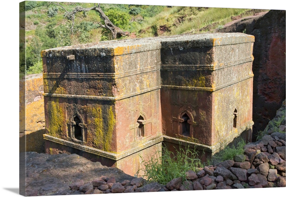 Biete Ghiorgis (House of St. George), one of the rock hewn churches in Lalibela (UNESCO World Heritage Site), Ethiopia