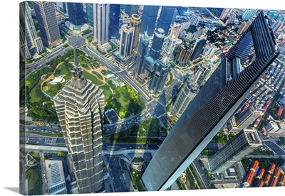 Black Shanghai World Financial Center Skyscraper In China