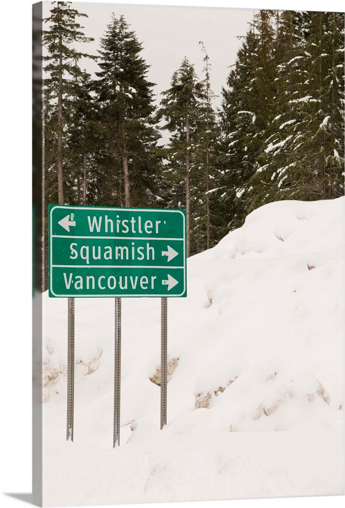 CA, BC, Whistler.  Sign from Nordic center complex