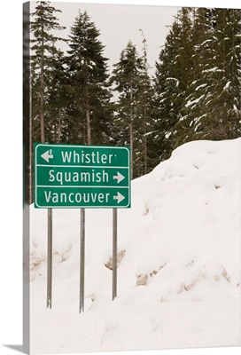 British Columbia, Whistler, Sign from Nordic center complex